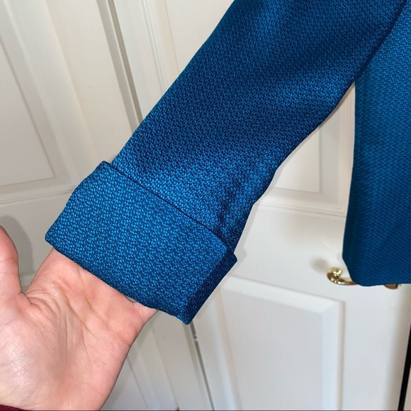 Tahari Arthur S Levine Teal Blazer - Picture 10 of 10
